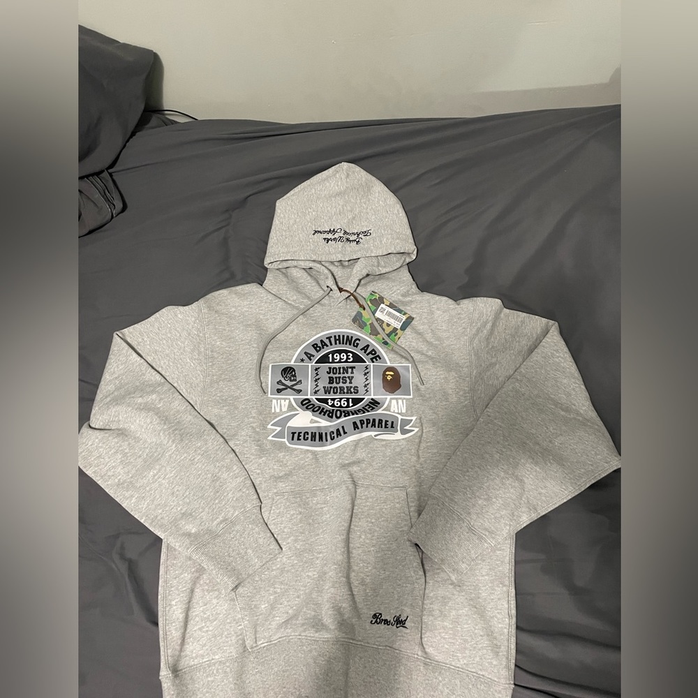 A bathing ape x neighborhood pullover hoodie